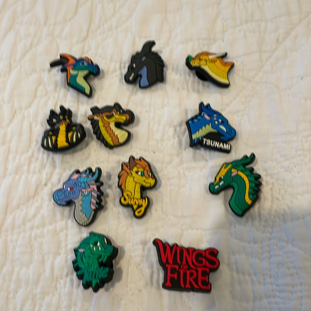 New wings of fire shoe charms